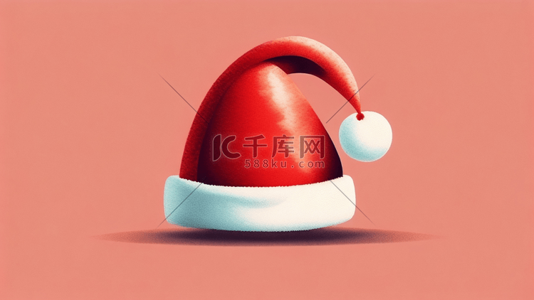 圣诞节圣诞帽插画简约风格