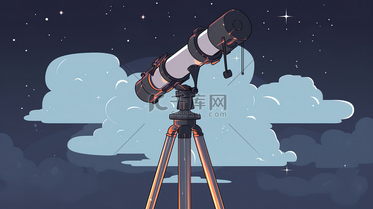 夜空望远镜的插图