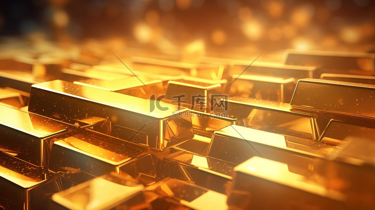 闪闪发光金条财富卡通11插画图片-千库网