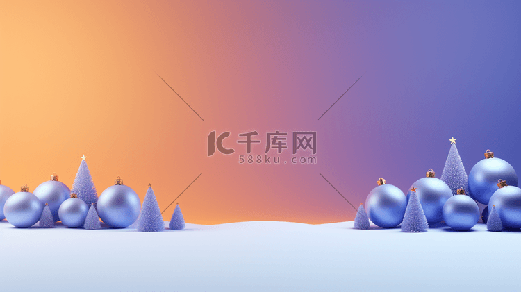 冬季圣诞节雪景装饰插画18插画素材