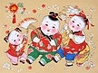 国风传统新年民俗年画娃娃图片