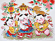 国风传统新年民俗年画娃娃插图