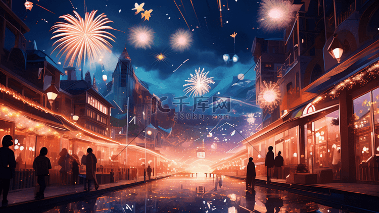 新年城市大门公园社区霓虹灯装饰图片