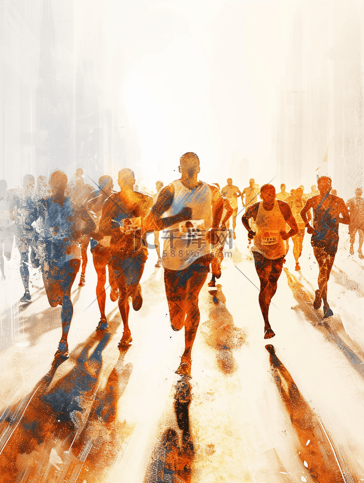城市马拉松跑步者