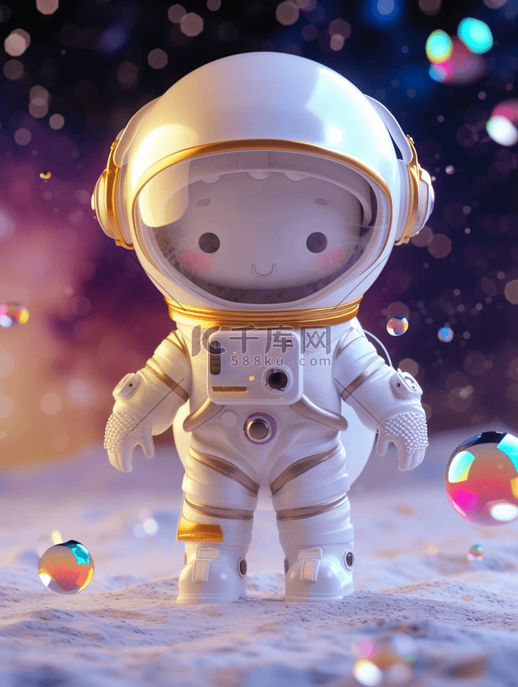 卡通小孩子穿宇航员服装的插画11