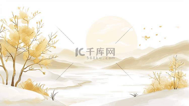 中国风山水风景插画9