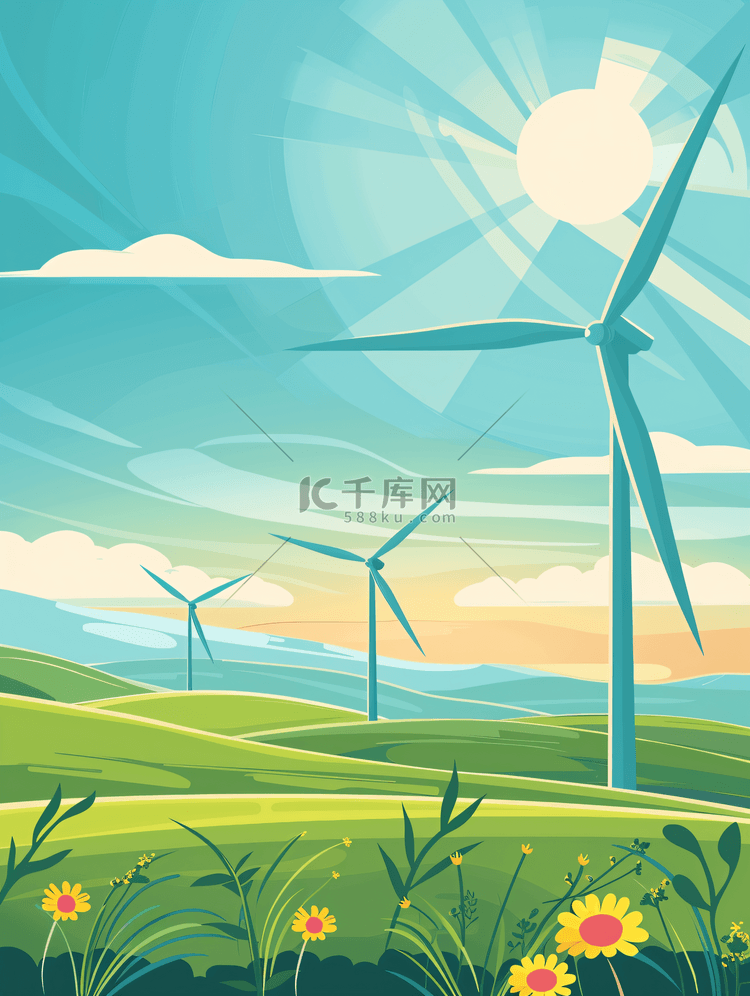 环保能源风电场