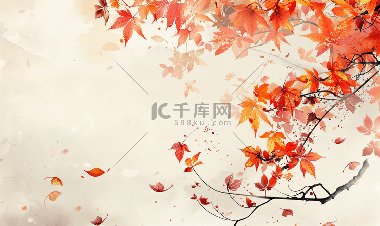 中国风背景秋天