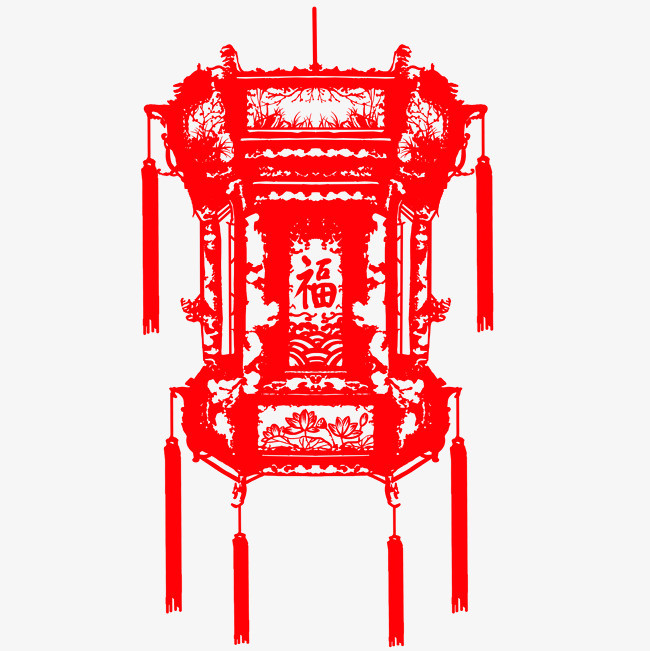 花灯剪纸素材png素材下载_高清图片png格式(编号:21835440)-90设计