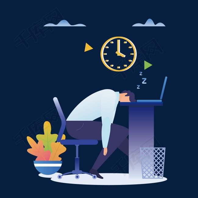 更多扁平化累坏的男人矢量素材设计图片快来千库吧