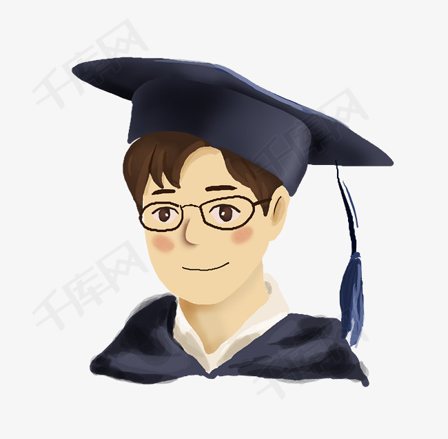 毕业生博士帽男孩