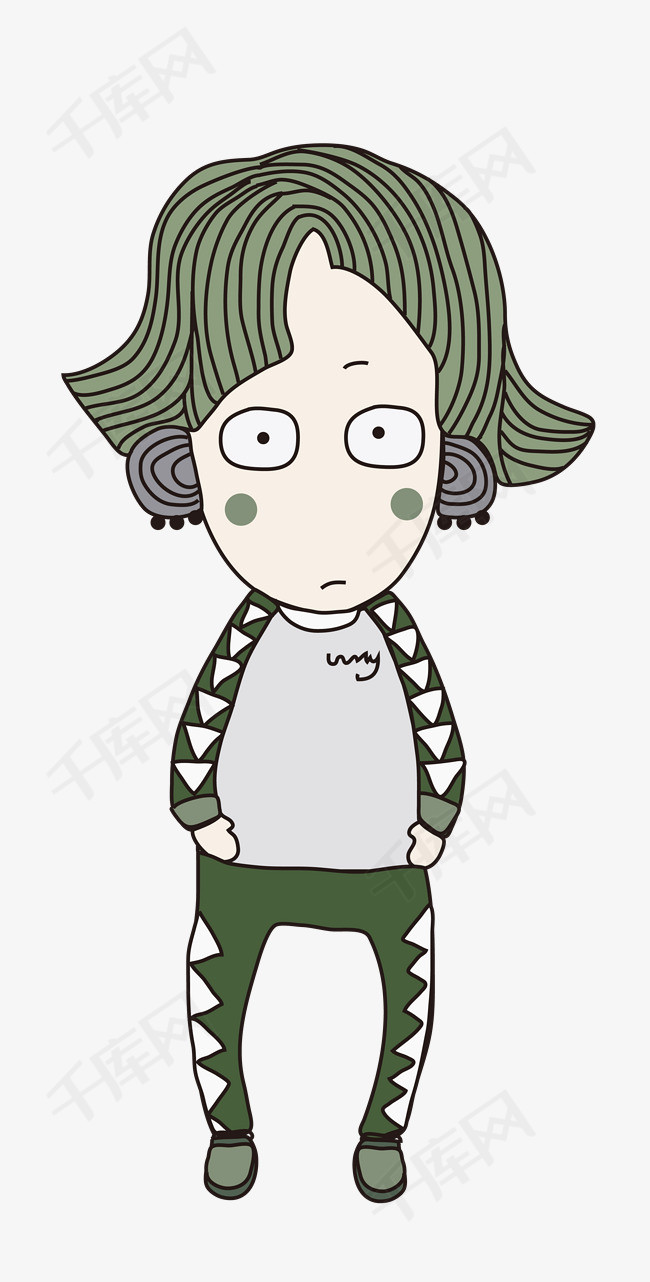可爱的卡通人物png矢量图