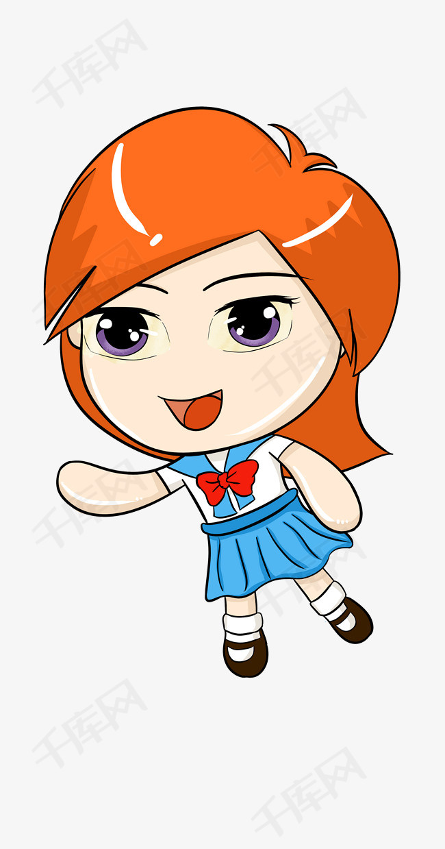 手绘卡通水手服女学生素材图片免费下载_高清psd_千库网(图片编号1079