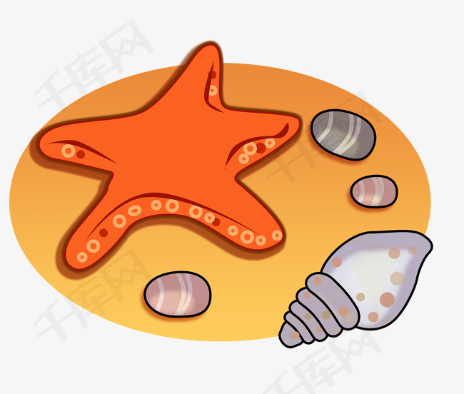 卡通贝壳png素材