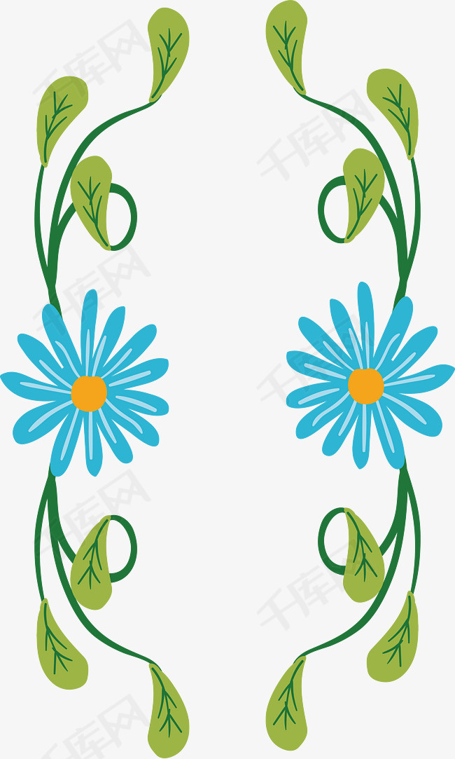 卡通菊花花朵装饰png素材图片免费下载_高清psd_千库网(图片编号