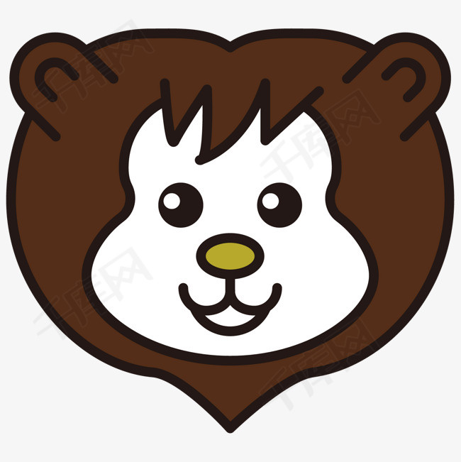 手绘卡通可爱狮子小清新简约可爱手绘水彩手绘动物萌萌哒