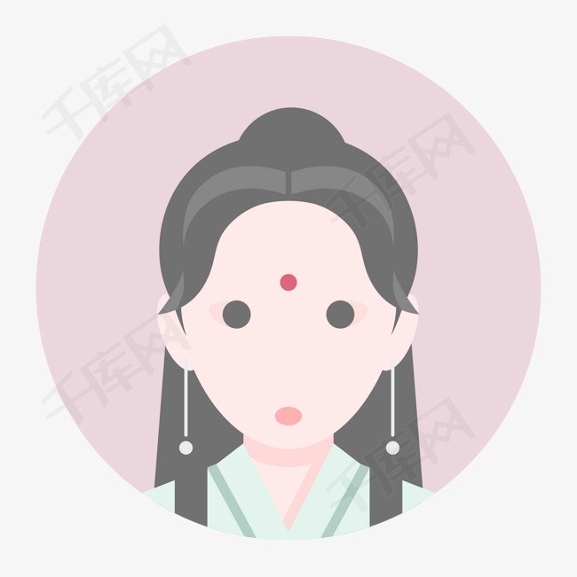 手绘卡通古风古装系列白浅