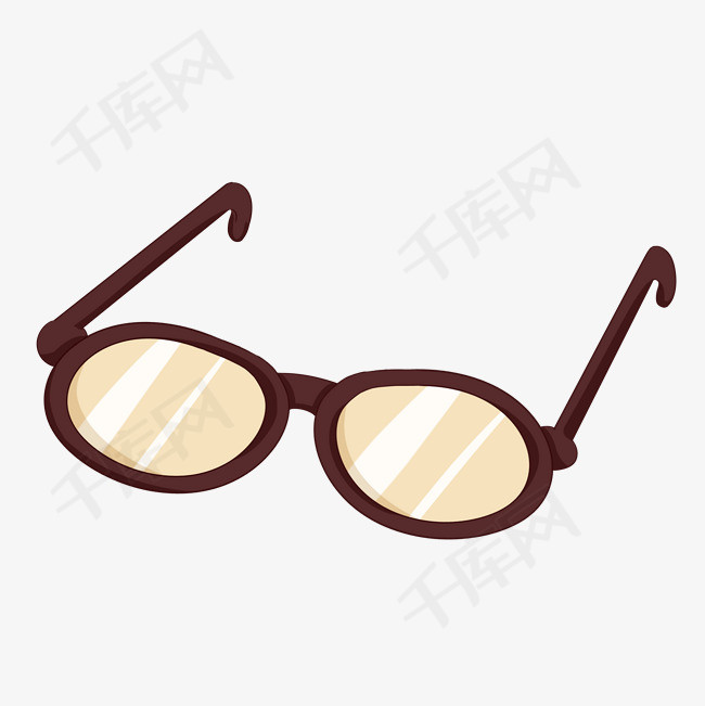 教师节手绘老花镜插画