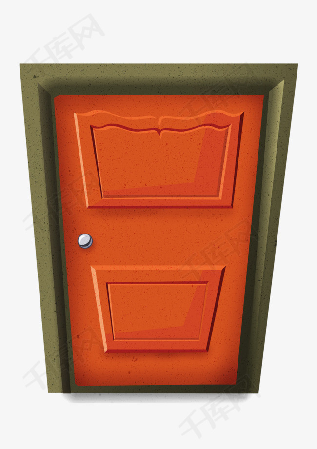 手绘木质卡通门素材