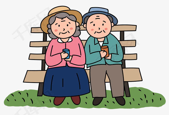 重阳节老人一起郊外饮茶