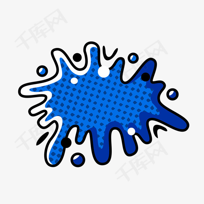 卡通波普风格波浪个性图案素材图片免费下载_高清psd_千库网(图片编号