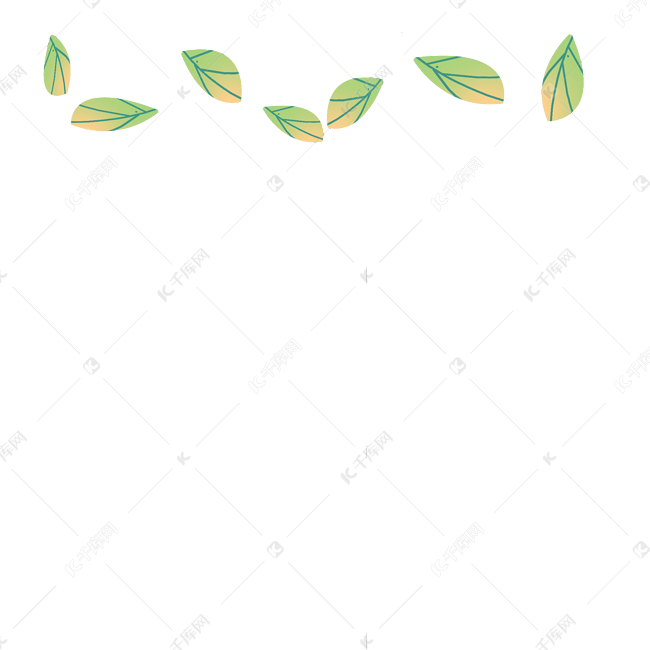 绿色春季树叶飘落gif动图