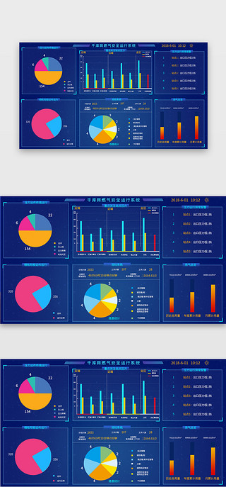 项目推进报告UI设计素材_可视化大数据系统报告数据