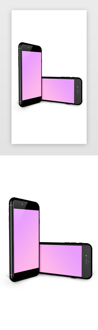 iphoneUI设计素材_iphone678手机样机模板建模