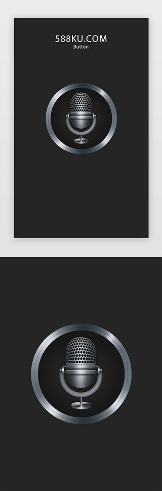 语音你干嘛UI设计素材_麦克风button按钮