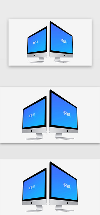 英文简历UI设计素材_web端横屏样机