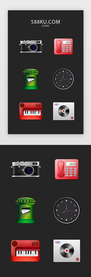 拟物图片UI设计素材_APP拟物风格图标仿真图标