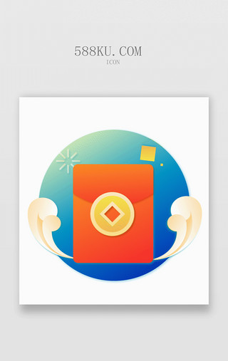 ui图标新年UI设计素材_新年喜庆红包icon动效