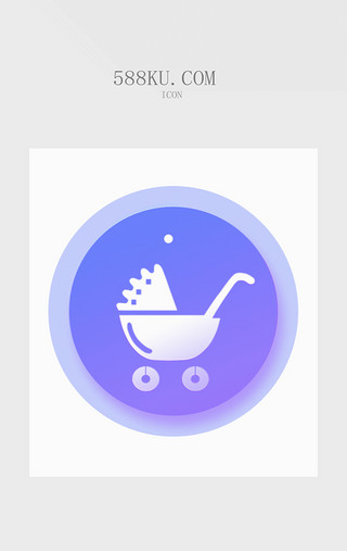 UI设计素材_多色渐变通用金刚区母婴专区图标动效