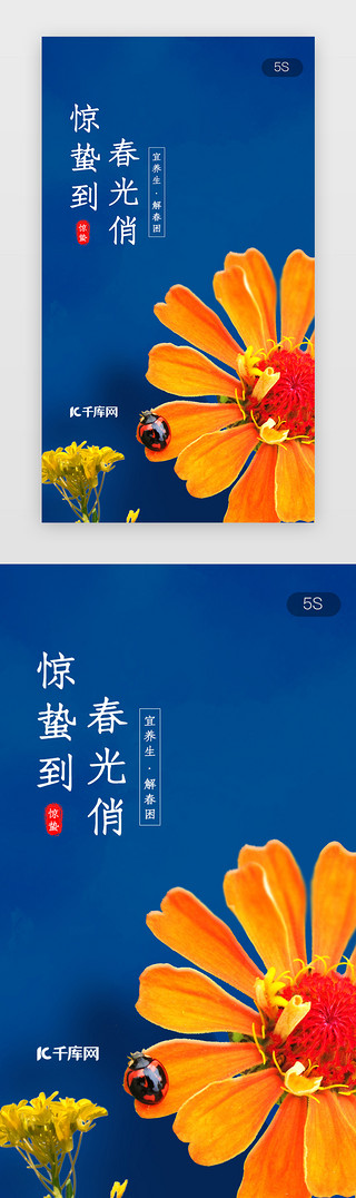 惊蛰闪屏UI设计素材_二十四节气惊蛰闪屏启动页