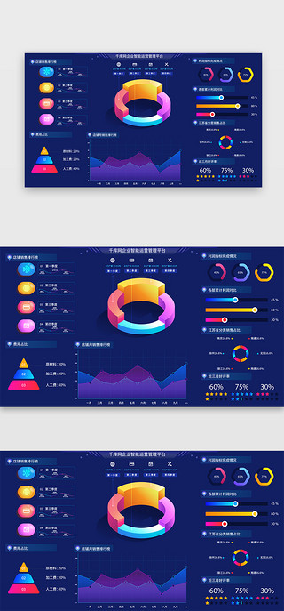 运营数据UI设计素材_企业智能运营管理平台