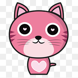 卡通粉红可爱猫免费下载