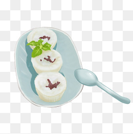 手绘卡通美食发糕