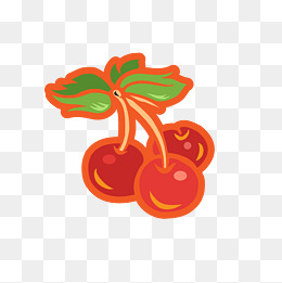 卡通手绘水果樱桃插画