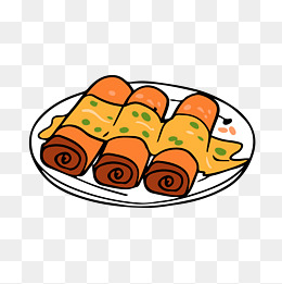 暑期暑假夏天夏季鸡蛋卷免抠素材