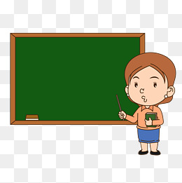 手绘矢量教师节老师讲课卡通人物