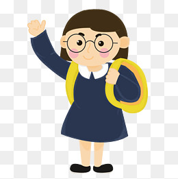 矢量开学日学生上学素材