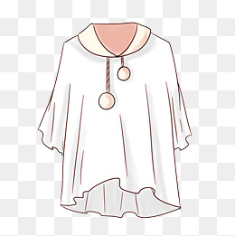 白色休闲女士上衣插画
