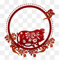 中国风喜庆烫金猪年春节促销背景海报背景图片