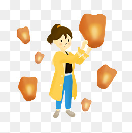 手绘卡通女神节小可爱清新风格插画