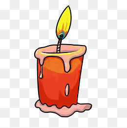 圣诞节手绘蜡烛插画