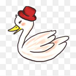 手绘卡通白鹅插画素材图片免费下载_高清psd_千库网(图片编号11706771