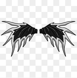 银灰色的恶魔之翼插画