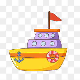 卡通黄色游轮插画素材图片免费下载_高清psd_千库网(图片编号11777573