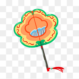 中国风海浪扇子手绘