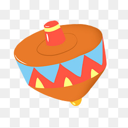 卡通彩色条纹小陀螺